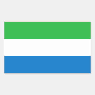 Adesivo Retangular Bandeira da Serra Leoa
