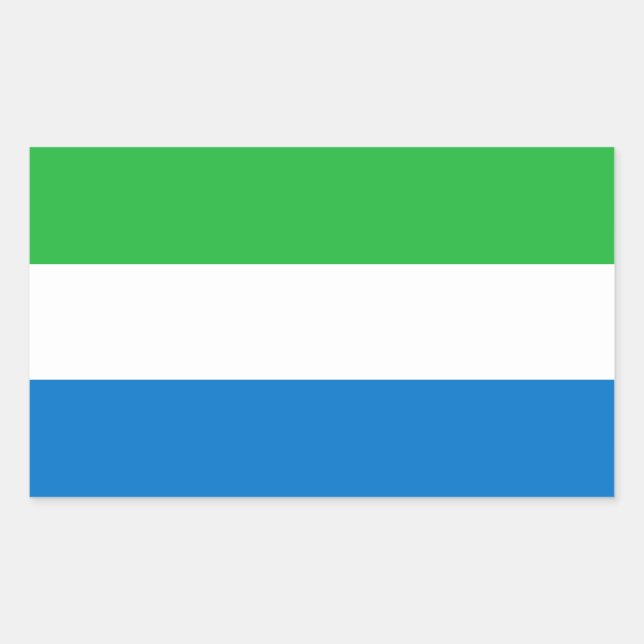 Adesivo Retangular Bandeira da Serra Leoa (Frente)