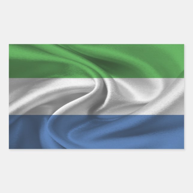 Adesivo Retangular Bandeira da Serra Leoa (Frente)