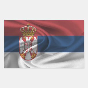 Adesivo Retangular Bandeira da Sérvia