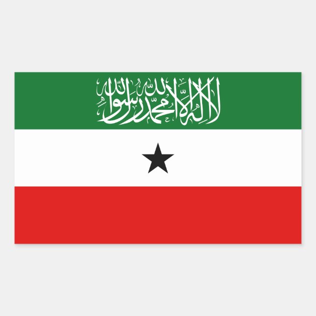 Adesivo Retangular Bandeira da Somalilândia (Frente)