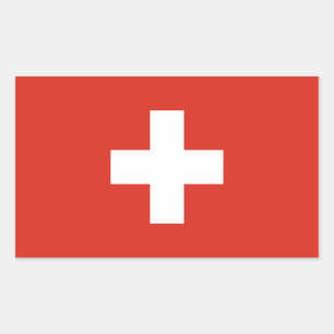 Adesivo Retangular Bandeira da Suíça