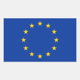 Adesivo Retangular Bandeira da UE