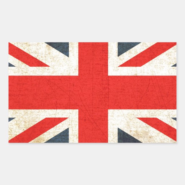 Adesivo Retangular Bandeira da União Britânica (Frente)