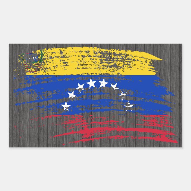 Adesivo Retangular Bandeira da Venezuela legal design (Frente)