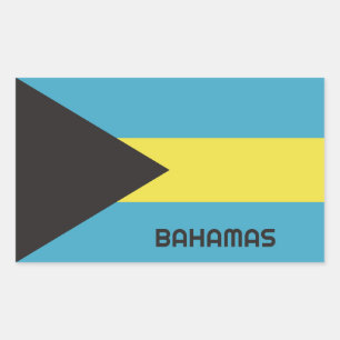 Adesivo Retangular Bandeira das Bahamas