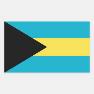 Adesivo Retangular Bandeira das Bahamas