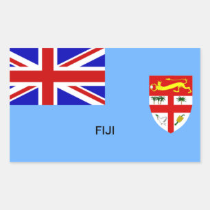 Adesivo Retangular Bandeira das Fiji