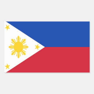 Adesivo Retangular Bandeira das Filipinas