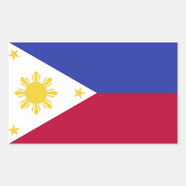 Adesivo Retangular Bandeira das Filipinas (Frente)