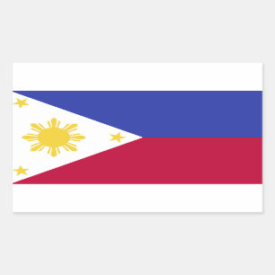 Adesivo Retangular Bandeira das Filipinas