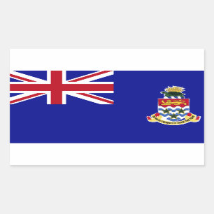 Adesivo Retangular Bandeira das Ilhas Cayman