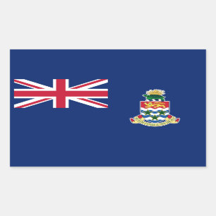 Adesivo Retangular Bandeira das Ilhas Cayman