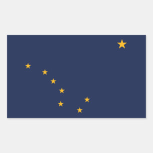 Adesivo Retangular Bandeira de Alaska