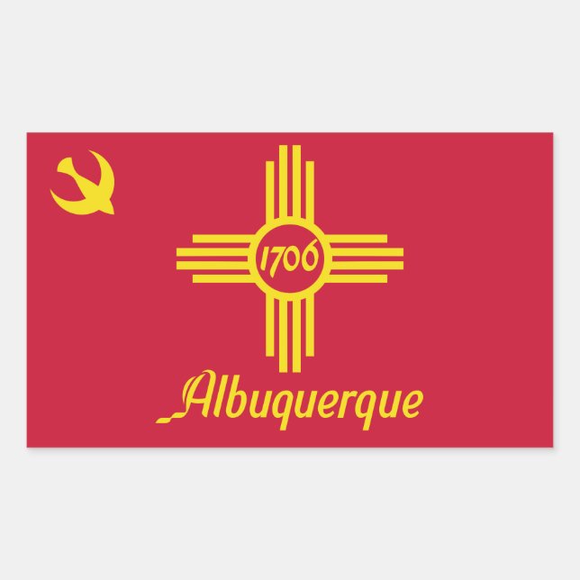 Adesivo Retangular Bandeira de Albuquerque, Vara Retangular do Novo M (Frente)