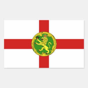 Adesivo Retangular Bandeira de Alderney Patriótica