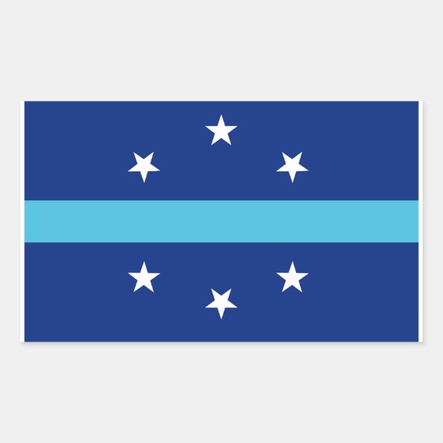 Adesivo Retangular Bandeira de Anaheim, Califórnia (Frente)