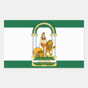 Adesivo Retangular Bandeira de Andalucia (espanha)