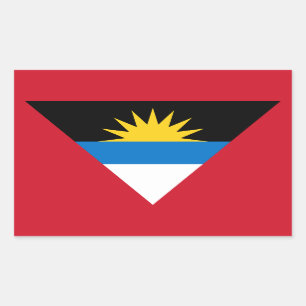Adesivo Retangular Bandeira de Antígua e Barbuda Patriótica