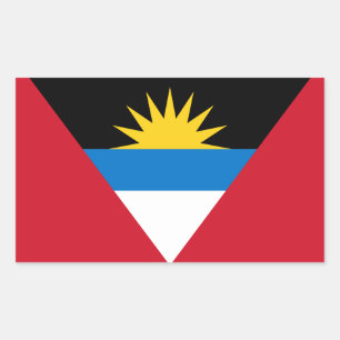 Adesivo Retangular Bandeira de Antígua e de Barbuda