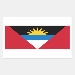 Adesivo Retangular Bandeira de Antígua e de Barbuda