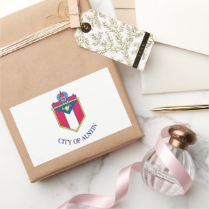 Adesivo Retangular Bandeira de Austin (Texas)