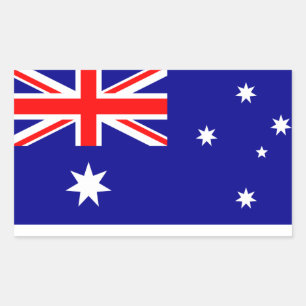 Adesivo Retangular Bandeira de Austrália