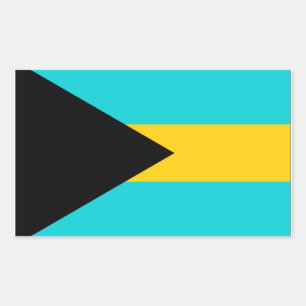 Adesivo Retangular Bandeira de Bahamas