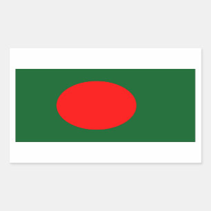 Adesivo Retangular Bandeira de Bangladesh
