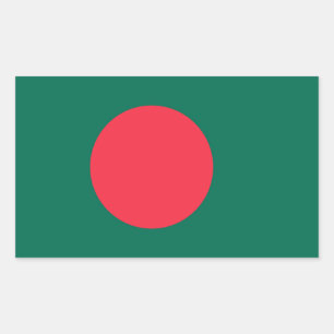Adesivo Retangular Bandeira de Bangladesh