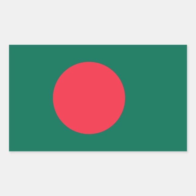 Adesivo Retangular Bandeira de Bangladesh (Frente)