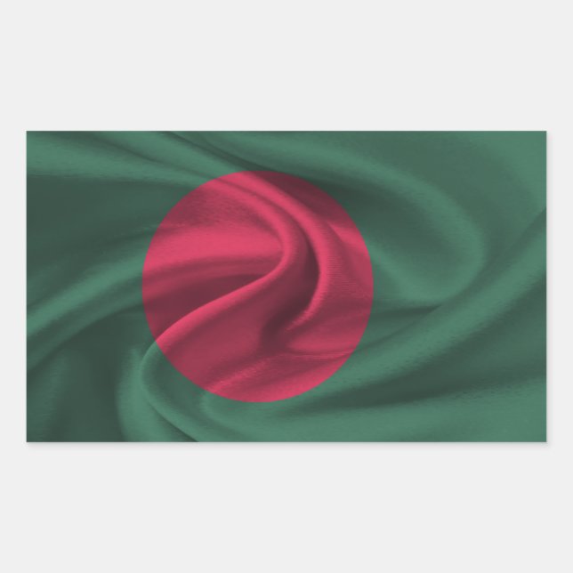Adesivo Retangular Bandeira de Bangladesh (Frente)