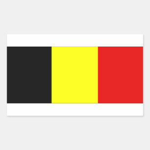 Adesivo Retangular Bandeira de Bélgica