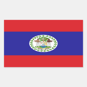 Adesivo Retangular Bandeira de Belize