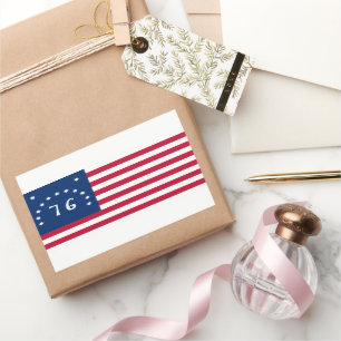 Adesivo Retangular Bandeira de Bennington: A 76 Bandeira Americana de