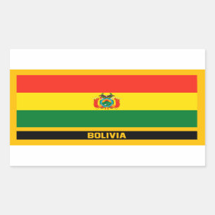Adesivo Retangular Bandeira de Bolívia