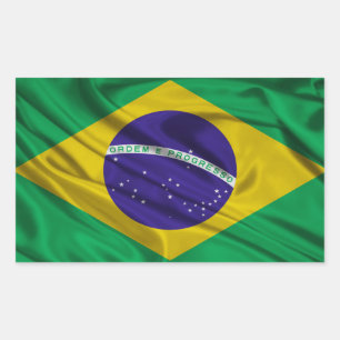 Adesivo Retangular Bandeira de Brasil