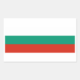 Adesivo Retangular Bandeira de Bulgária