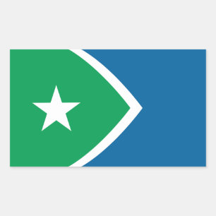 Adesivo Retangular Bandeira de Cedar Rapids, Iowa