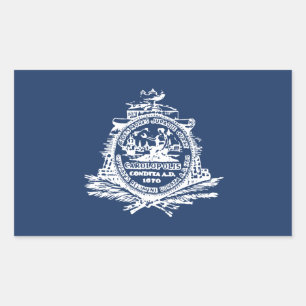 Adesivo Retangular Bandeira de Charleston, Carolina do Sul - Sti Reta