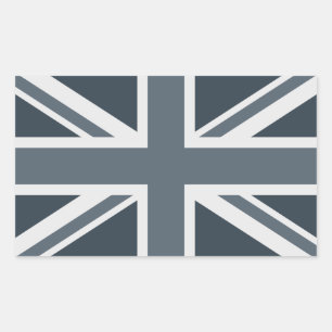 Adesivo Retangular Bandeira de Cinza Inglaterra
