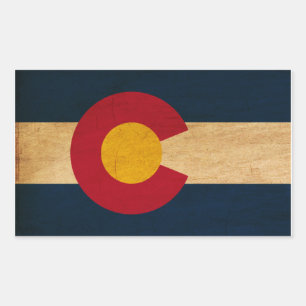 Adesivo Retangular Bandeira de Colorado