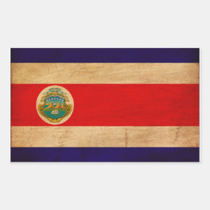 Adesivo Retangular Bandeira de Costa Rica