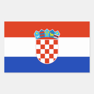 Adesivo Retangular Bandeira de Croatia