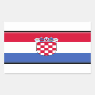 Adesivo Retangular Bandeira de Croatia