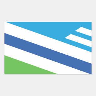 Adesivo Retangular Bandeira de Dayton, Ohio