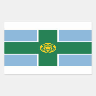 Adesivo Retangular Bandeira de Derbyshire