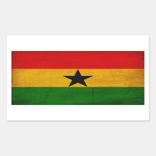 Adesivo Retangular Bandeira de Ghana