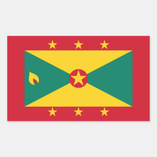 Adesivo Retangular Bandeira de Granada