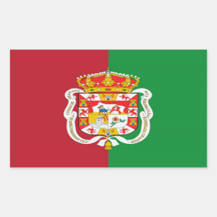 Adesivo Retangular Bandeira de Granada (Espanha)